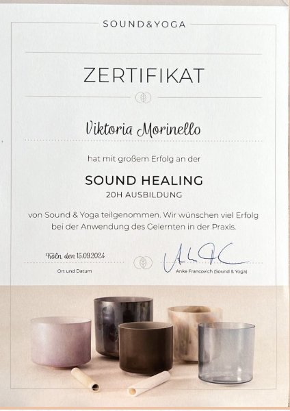 Zertifikat Sound Healing Ausbildung